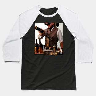 Steampunk bartender Baseball T-Shirt